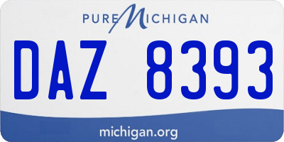MI license plate DAZ8393