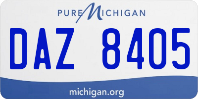 MI license plate DAZ8405