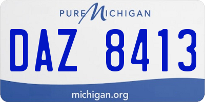 MI license plate DAZ8413