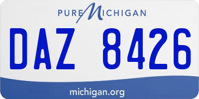 MI license plate DAZ8426