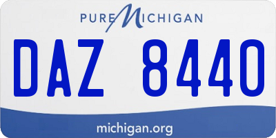 MI license plate DAZ8440