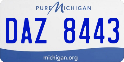 MI license plate DAZ8443