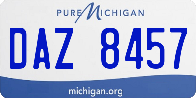 MI license plate DAZ8457