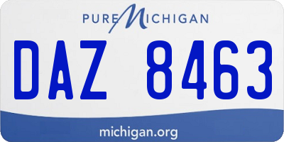 MI license plate DAZ8463