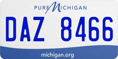 MI license plate DAZ8466