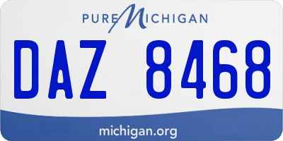 MI license plate DAZ8468