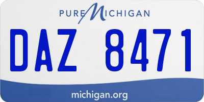 MI license plate DAZ8471
