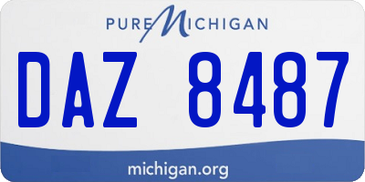 MI license plate DAZ8487