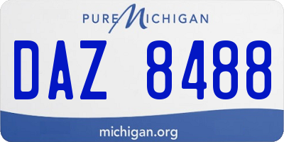 MI license plate DAZ8488