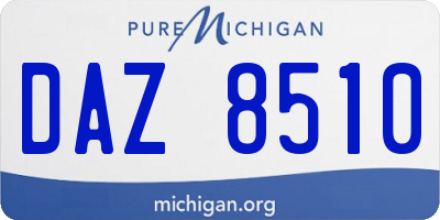 MI license plate DAZ8510