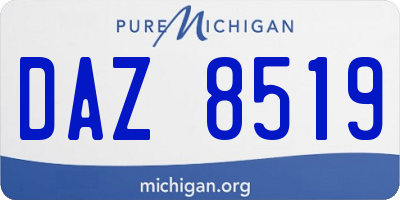 MI license plate DAZ8519