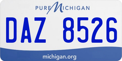 MI license plate DAZ8526