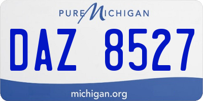MI license plate DAZ8527