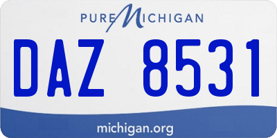 MI license plate DAZ8531