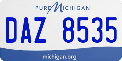 MI license plate DAZ8535