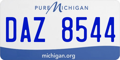 MI license plate DAZ8544
