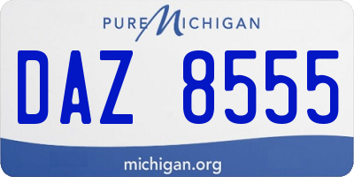 MI license plate DAZ8555