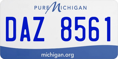 MI license plate DAZ8561