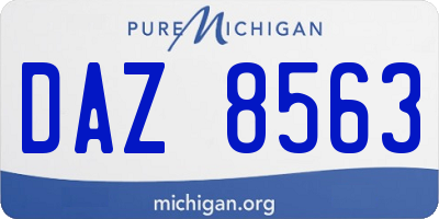 MI license plate DAZ8563