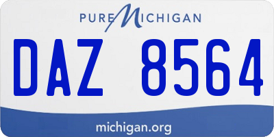 MI license plate DAZ8564