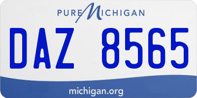 MI license plate DAZ8565