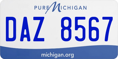 MI license plate DAZ8567
