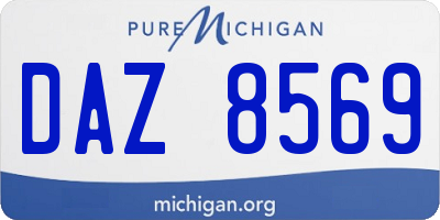 MI license plate DAZ8569