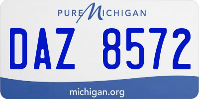MI license plate DAZ8572