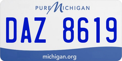 MI license plate DAZ8619