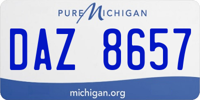 MI license plate DAZ8657