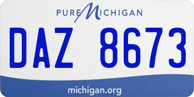 MI license plate DAZ8673