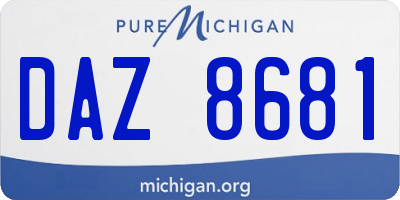 MI license plate DAZ8681