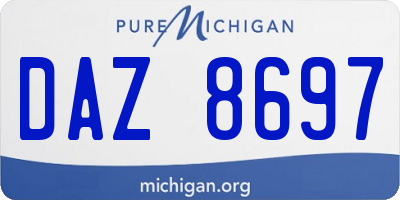 MI license plate DAZ8697