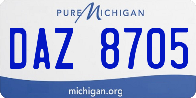MI license plate DAZ8705