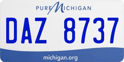 MI license plate DAZ8737