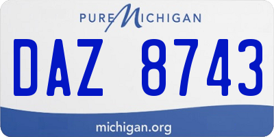 MI license plate DAZ8743
