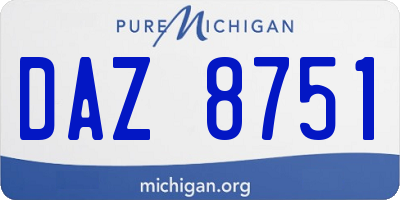 MI license plate DAZ8751