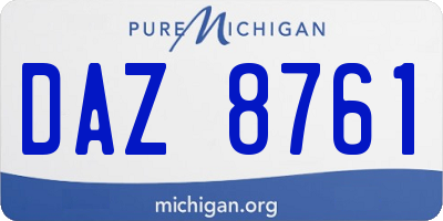 MI license plate DAZ8761