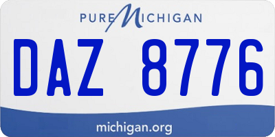 MI license plate DAZ8776