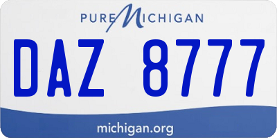 MI license plate DAZ8777
