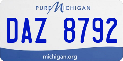 MI license plate DAZ8792