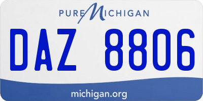 MI license plate DAZ8806
