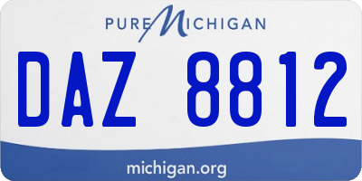 MI license plate DAZ8812