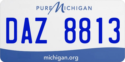 MI license plate DAZ8813
