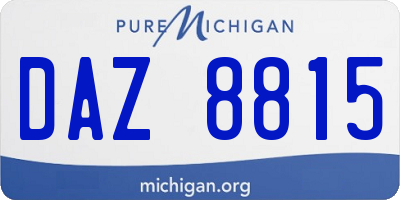 MI license plate DAZ8815