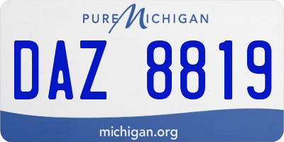 MI license plate DAZ8819