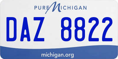 MI license plate DAZ8822