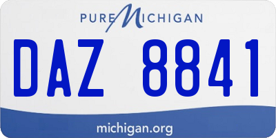 MI license plate DAZ8841