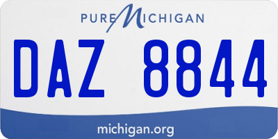 MI license plate DAZ8844