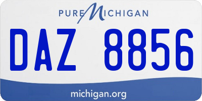 MI license plate DAZ8856